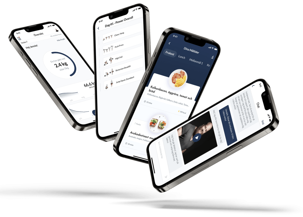 iPhone mockup screens featuring the app features